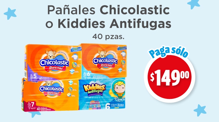 P&ntilde;alaes chicolastic o kiddies antifugas por solo 149 pesos