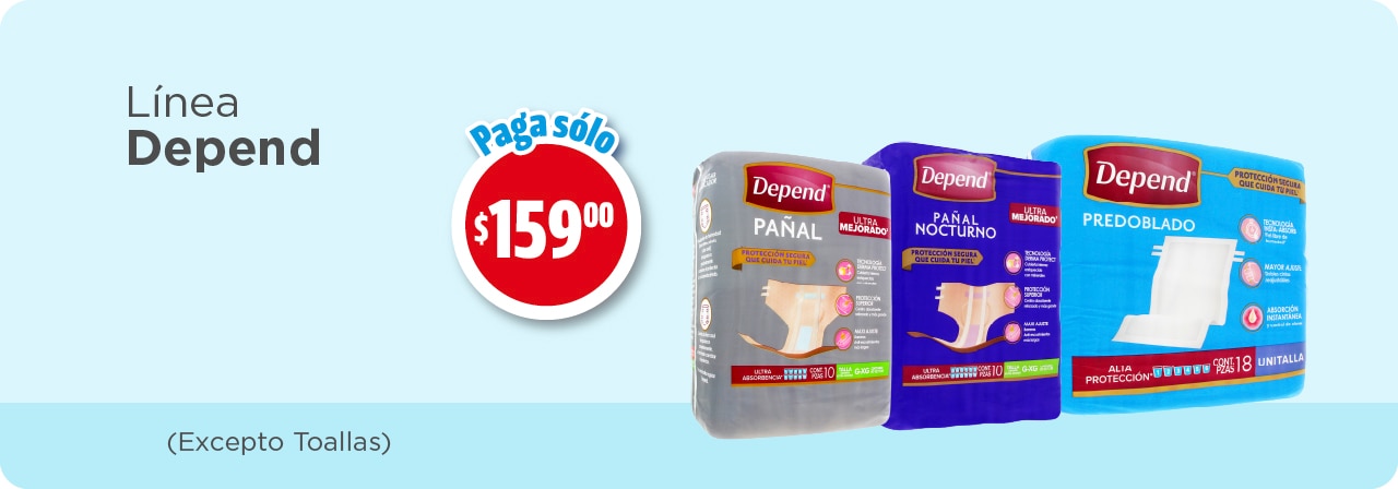 L&iacute;nea Depend paga solo 159 pesos