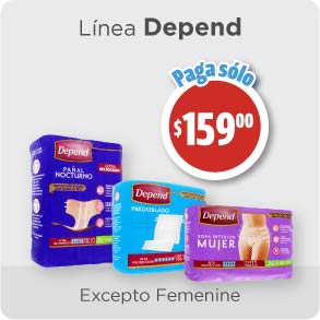 Depend paga solo 159 pesos