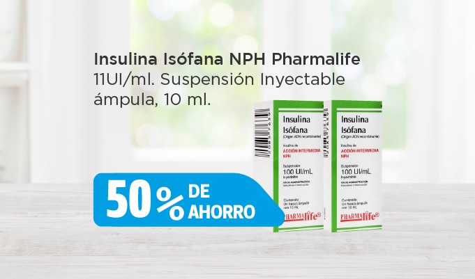 insulina isofana 50% de ahorro