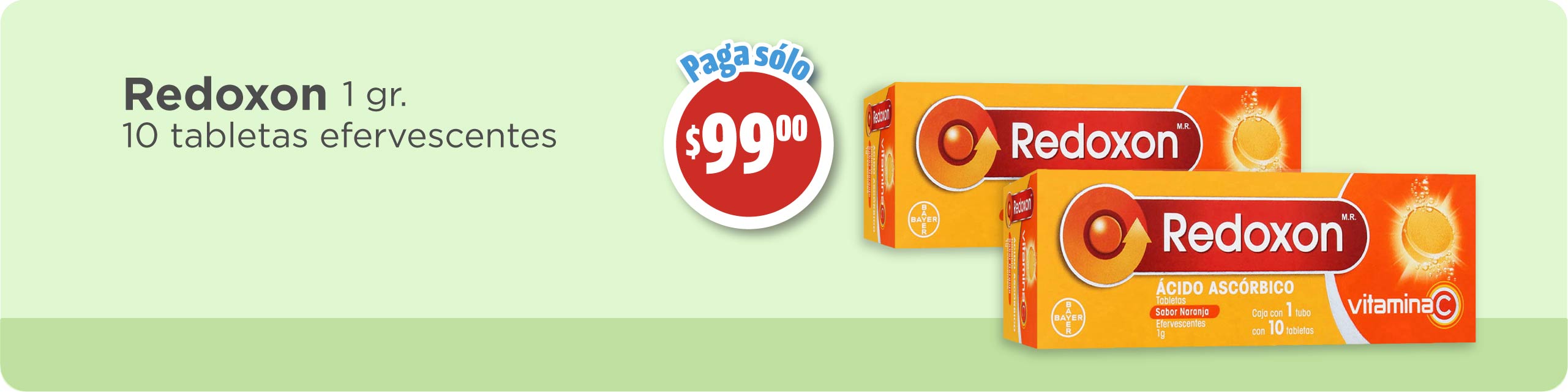 Redoxon paga solo $99 pesos