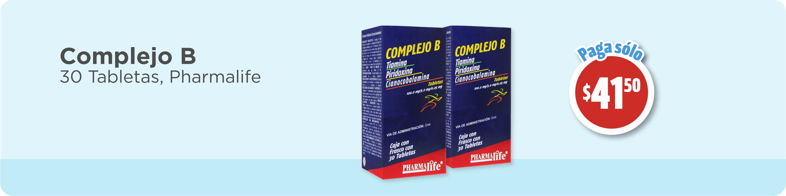 Complejo B Pharmalife paga solo 41.50 pesos