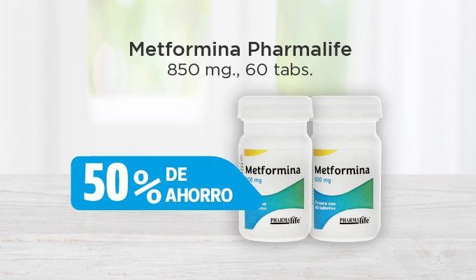 metformina pharmalife 50% de ahorro