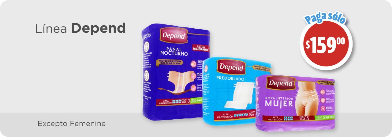 Depend paga solo 159 pesos