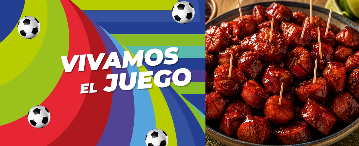 Salchichas botaneras con salsa BBQ