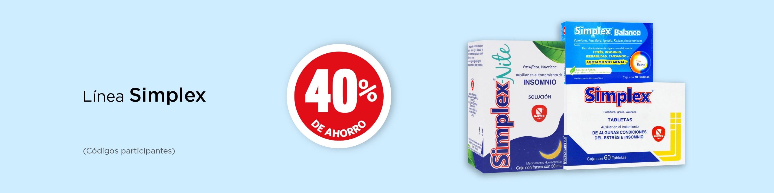 Linea simplex 40% de descuento 