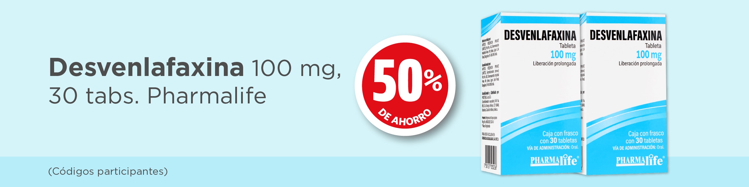 Desvenlafaxina 50% de ahorro