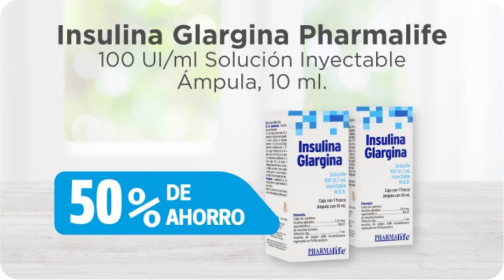 Insulina Glargina 50% de ahorro