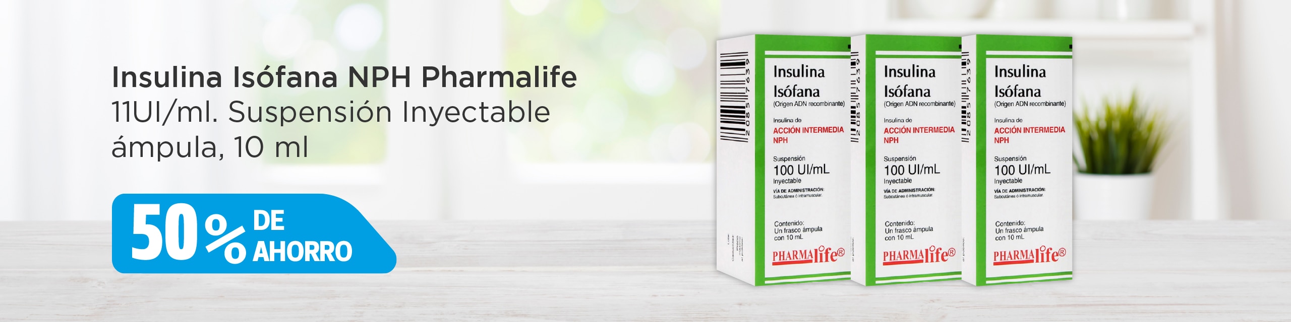 insulina isofana 50% de ahorro