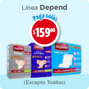 L&iacute;nea Depend paga solo 159 pesos