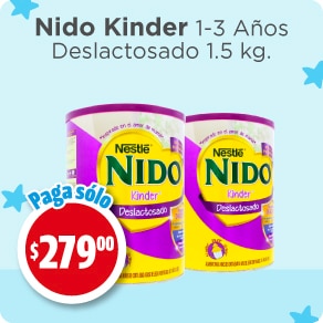 Nido K&iacute;nder Deslactosada paga solo $279 pesos
